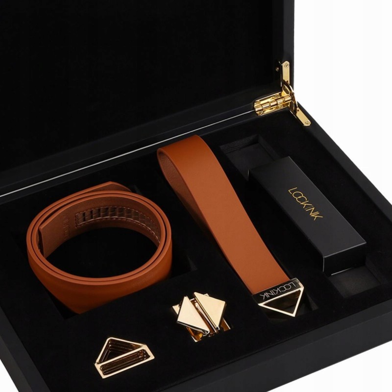 LOCKINK феєрія з поводком Collar with Leash Set Браун