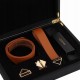 LOCKINK феєрія з поводком Collar with Leash Set Браун