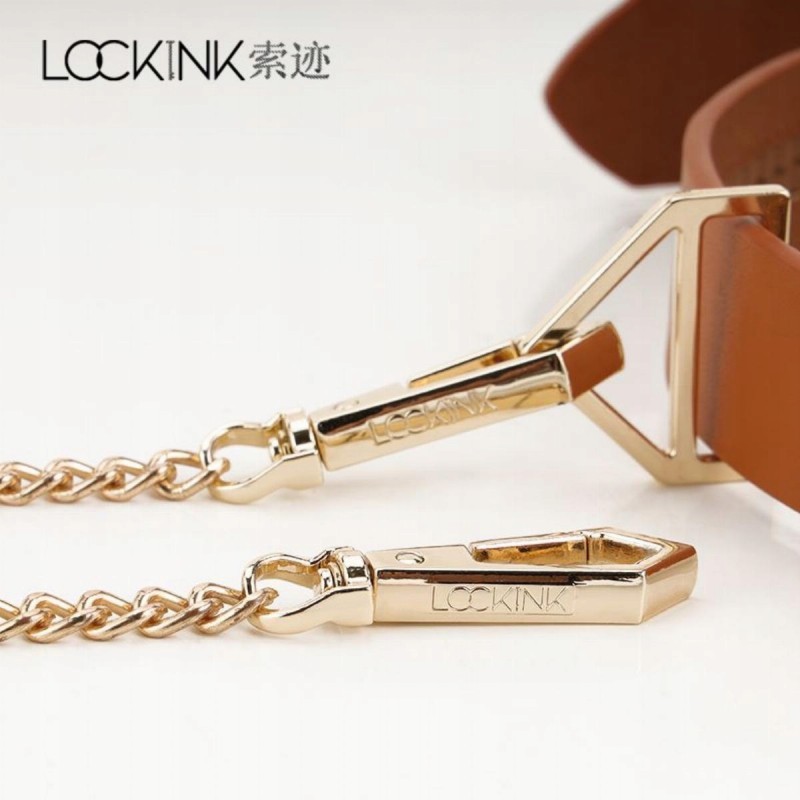 LOCKINK феєрія з поводком Collar with Leash Set Браун