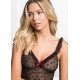 НІЧНА ФУТБОЛКА З МЕРЕЖИВОМ BABYDOLL ТА СТРІНГАМИ 36/38