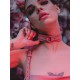 Стильний рожевий нашийник для шиї Choker з коліщатком БДСМ