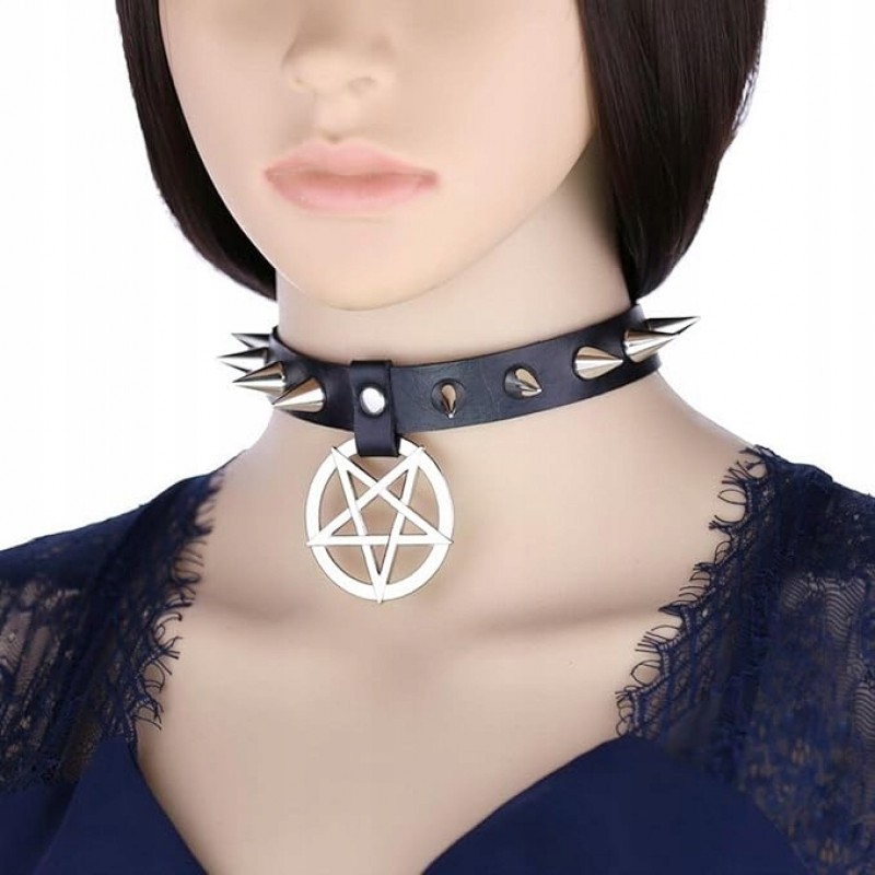 Нашийник для шиї Choker Pentagram Goth БДСМ