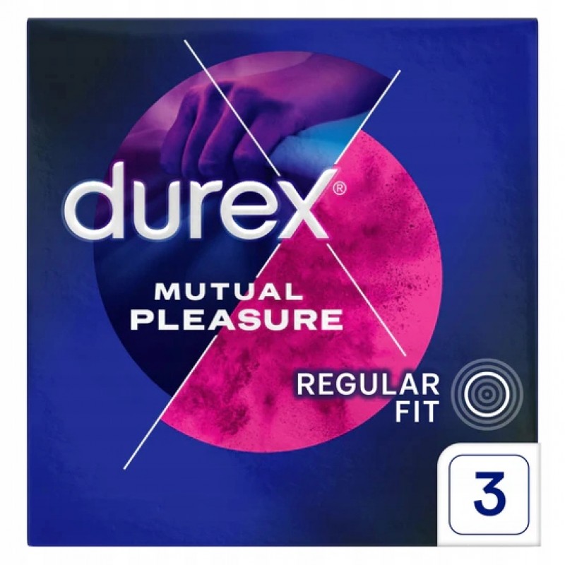 Презервативи Durex з виступами Mutual Pleasure для затримки еякуляції 3 шт.