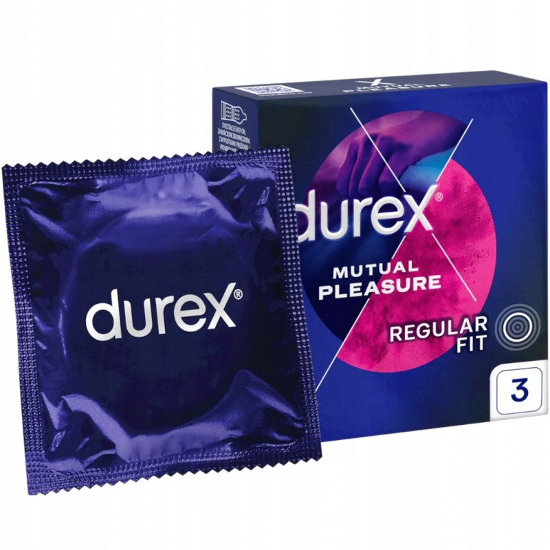 Презервативи для затримки еякуляції Durex Mutual Pleasure з виступами 3 шт.