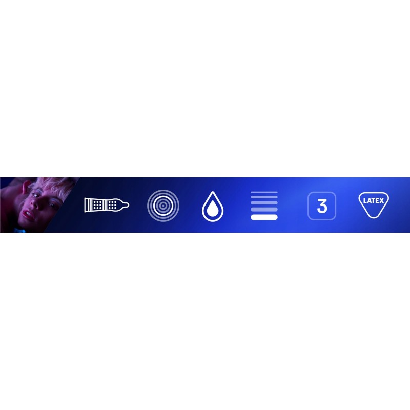 Презервативи для затримки еякуляції Durex Mutual Pleasure з виступами 3 шт.