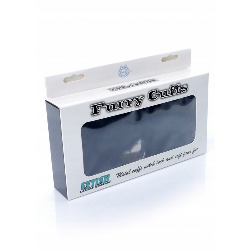 Металеві наручники Пухнасті Cuffs з хутряною кришкою - Boss Series