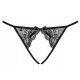 Стрінги Obsessive Miamor crotchless panties р. S/M чорний
