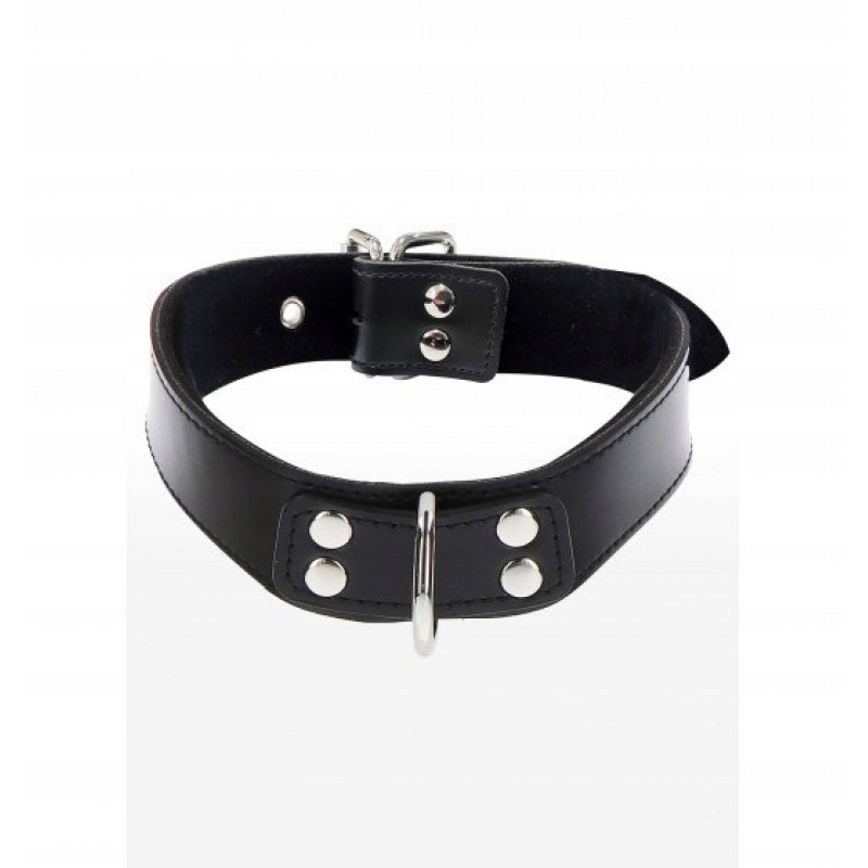 Taboom Нашийник БДСМ чорний Elegant D-Ring Collar Чорний