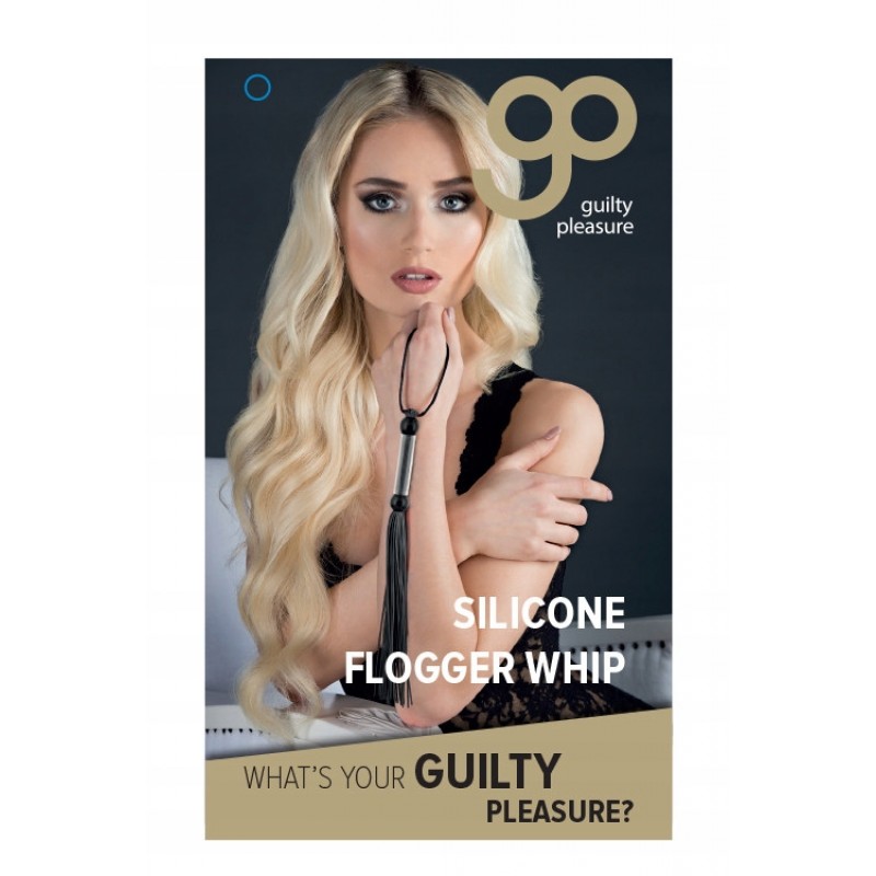 Пейч Silicone Flogger Whip - Чорний від Guilty Pleasure