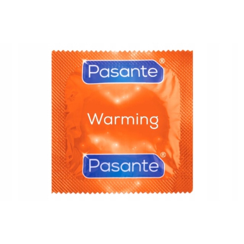 Презервативи PASANTE WARMING зігріваючі стимулюючі смугасті 25 шт.