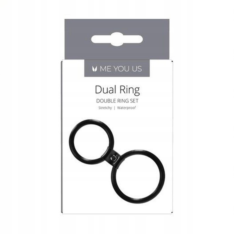 Кільце- Me You Us Dual Ring Член Ринг Чорний