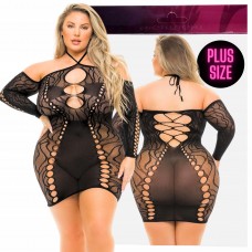 Сексуальна еротична білизна відкрита сукня бодістокінг PLUS SIZE XL XXL 3XL