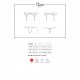 Пояс для панчіх Obsessive Charms білий р. L/XL