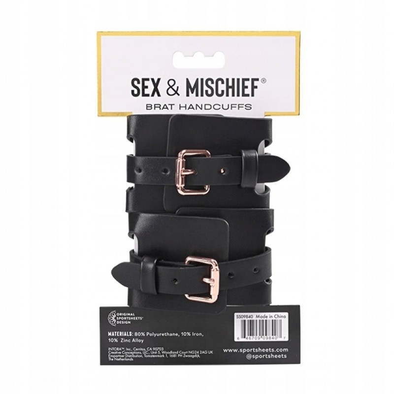 Sportsheets Sex & Mischief наручники для рук з ланцюжком ріжкове золото