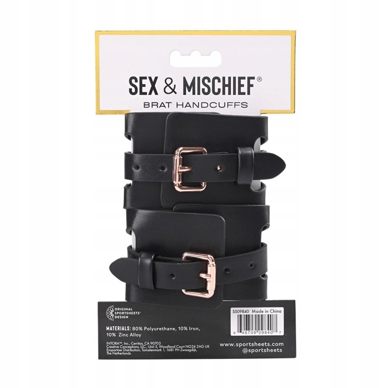 Sportsheets Sex & Mischief наручники для рук з ланцюжком ріжкове золото
