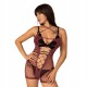 Еротичний костюм BODYSTOCKING сексуальне боді БОРДО