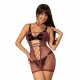 Еротичний костюм BODYSTOCKING сексуальне боді БОРДО