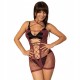 Еротичний костюм BODYSTOCKING сексуальне боді БОРДО