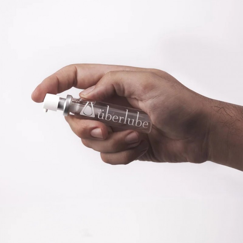 Uberlube 15 мл силіконовий лубрикант безбарвний без смаку з помпою зелена упаковка