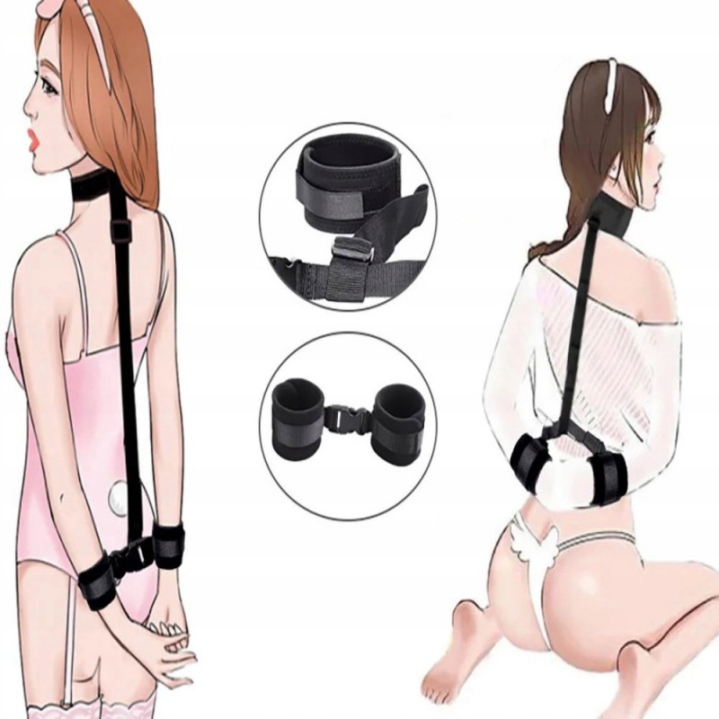 Комплект БДСМ Секс Бондаж Restraints для пар Регульовані Ремінці з Наручниками Kit
