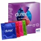 Durex SURPRISE ME набір презервативів мікс 40 шт. Гель Durex Guarana для масажу