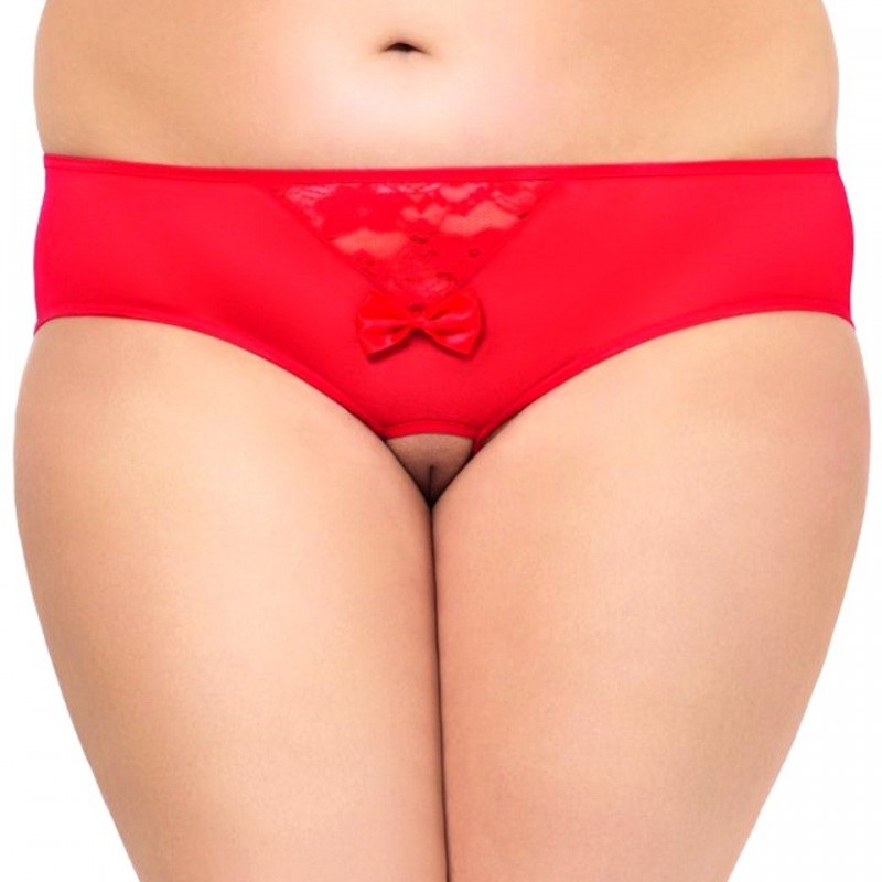 Сліпи SoftLine відкриті 2466 Plus Size р. XL червоні