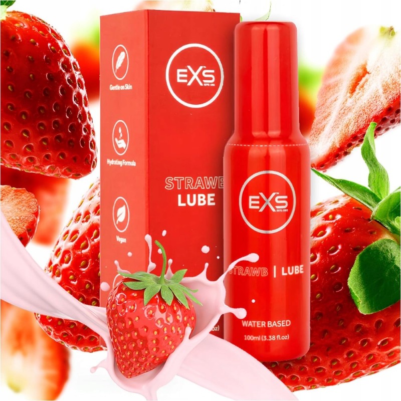 Інтимний гель EXS STRAWBERRY 100мл оральний полуничний лубрикант на водній основі