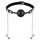 Кляп з м'ячем і затискачами для сосок Silicone Gag Ball With Nipple Clamps