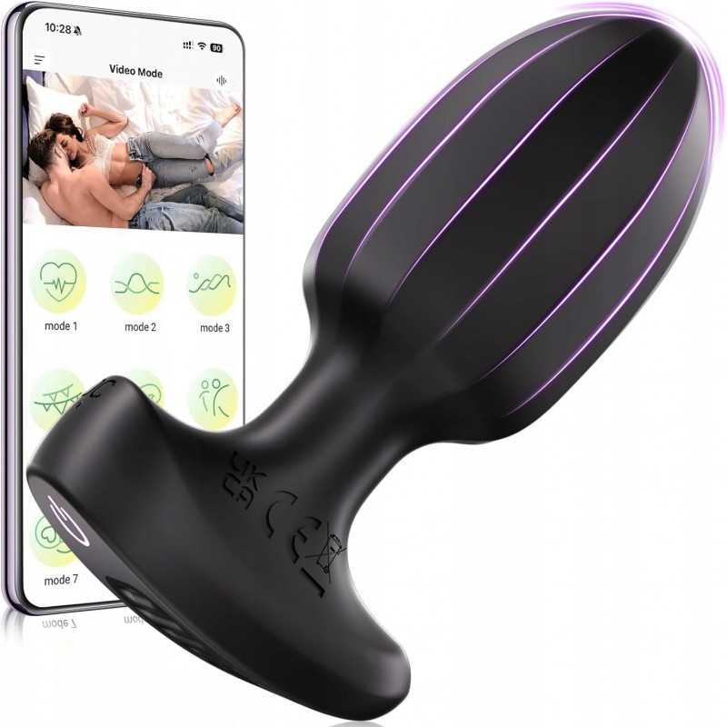 ВІБРУЮЧА АНАЛЬНА ПРОБКА З УПРАВЛІННЯМ ДОДАТКОМ LOVE SPOUSE, АНАЛЬНИЙ BUTT PLUG