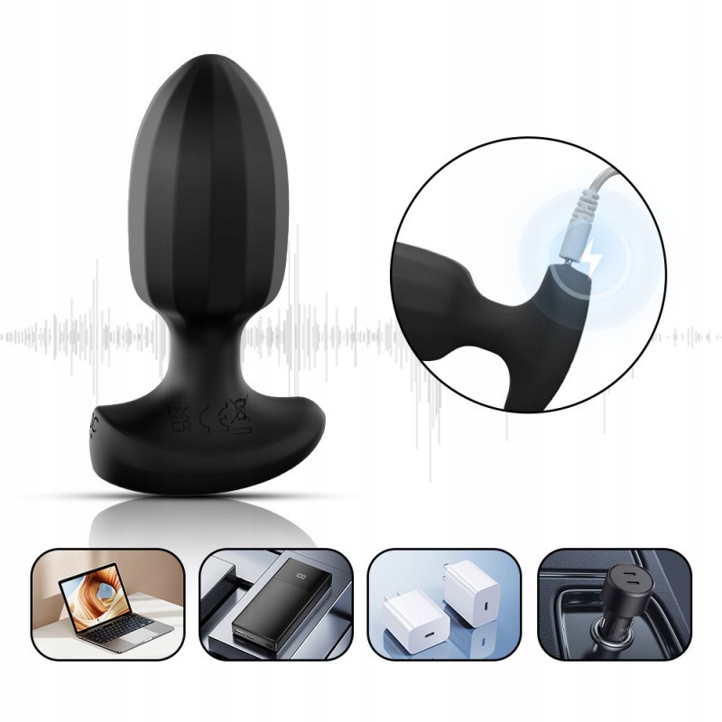 ВІБРУЮЧА АНАЛЬНА ПРОБКА З УПРАВЛІННЯМ ДОДАТКОМ LOVE SPOUSE, АНАЛЬНИЙ BUTT PLUG