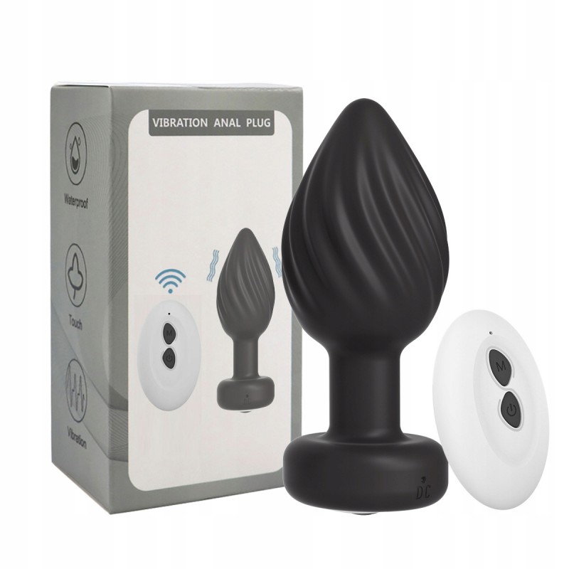 БЕЗДРОТОВА ВІБРУЮЧА АНАЛЬНА ПРОБКА З ПУЛЬТОМ ДИСТАНЦІЙНОГО КЕРУВАННЯ ТА 10 РЕЖИМАМИ ВІБРАЦІЇ