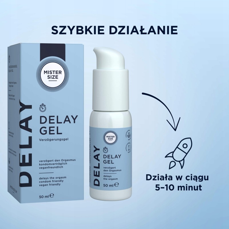 MISTER SIZE Delay ГЕЛЬ ДЛЯ ЗАТРИМКИ охолоджуючого ефекту Більш тривалі відчуття 50мл