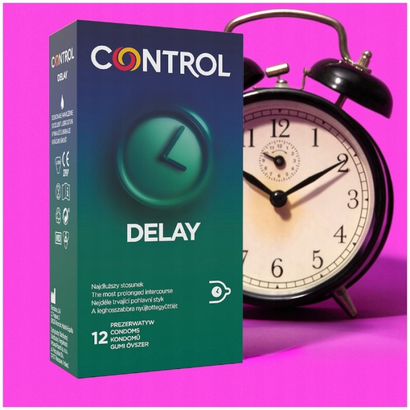 ПРЕЗЕРВАТИВИ CONTROL DELAY для затримки еякуляції 12 шт. ДОВГИЙ СЕКС