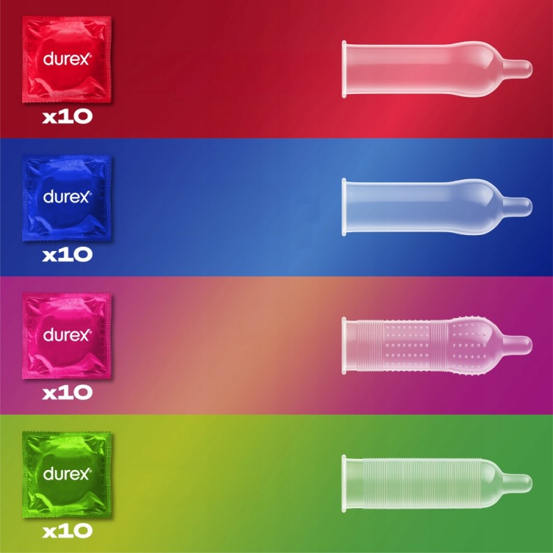Durex SURPRISE ME набір презервативів мікс 40 шт.