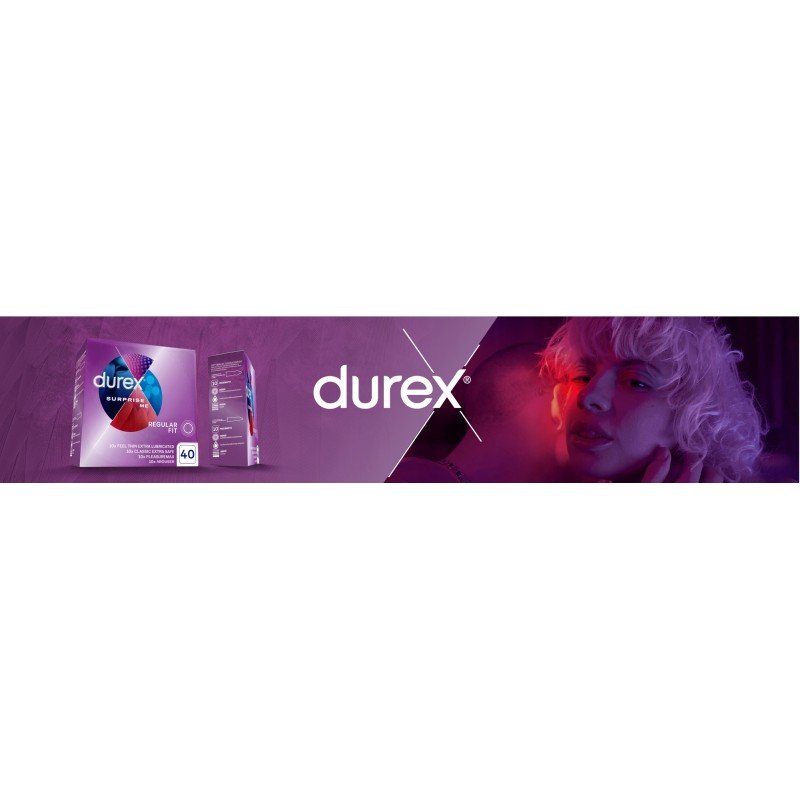 Презервативи DUREX SURPRISE ME тонкі безпечні мікс 4 видів 40 шт.