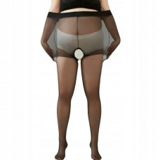 КОЛГОТКИ З ДІРКОЮ PLUS SIZE 20den панчохи ЧОРНІ ЕРОТИЧНІ жіночі р.5/6