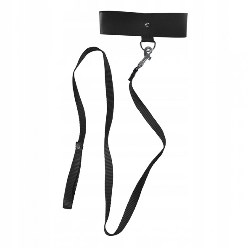 Нашийник з повідцем Black Leash&Collar Sex&Mischief БДСМ Комплект