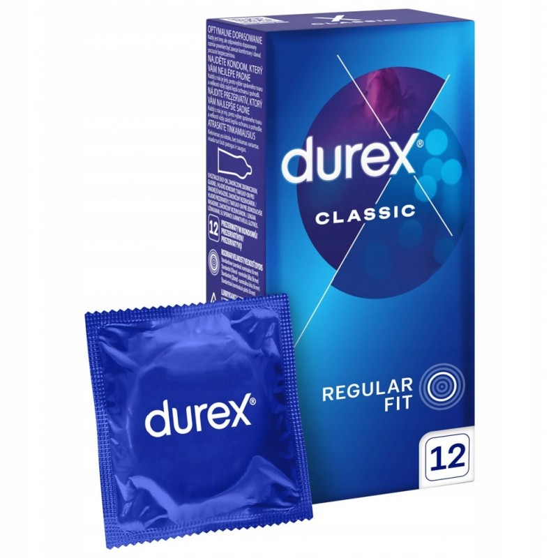Презервативи DUREX CLASSIC класичні приталені зволожені 12 шт.