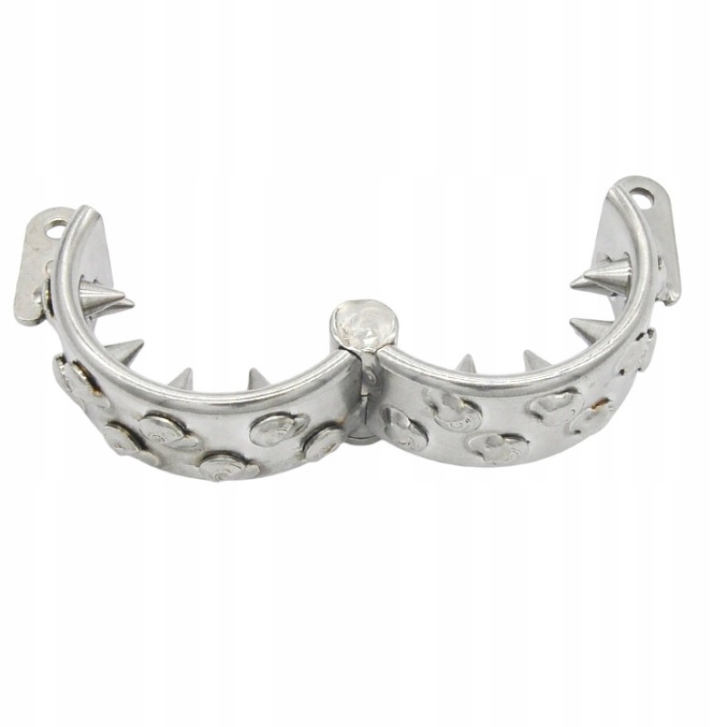 КІЛЬЦЕ З ШИПАМИ, ЩО ЗАКРИВАЄТЬСЯ НА ЗАМОЧОК, CHASTITY COCK RING БДСМ СТАЛЕВИЙ