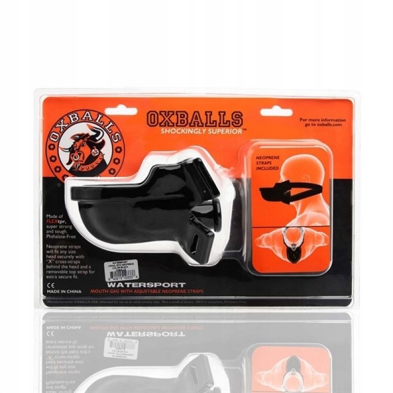 Кляп Piss Watersport Strap-On Gag Чорний Oxballs