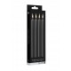 Teasing Wax Candles Large 4-Pack Black - Чорний Набір Довгих Свічок Для Бдс