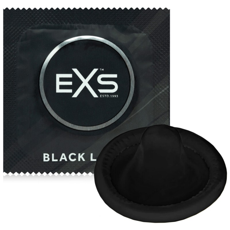 EXS Презервативи з ЧОРНОГО ЛАТЕКСУ, BLACK LATEX 12 шт