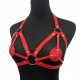 HARNESS BIUSTONOSZ STANIK CHOKER czerwony