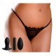 Сліпи HookUp REMOTE LACE PEEK-A-BOO розмір S/L чорні з анальною пробкою