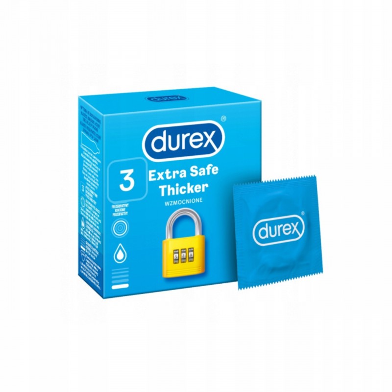 Durex Презервативи Extra Safe Товсті Зволожені 3 Мистецтво X2