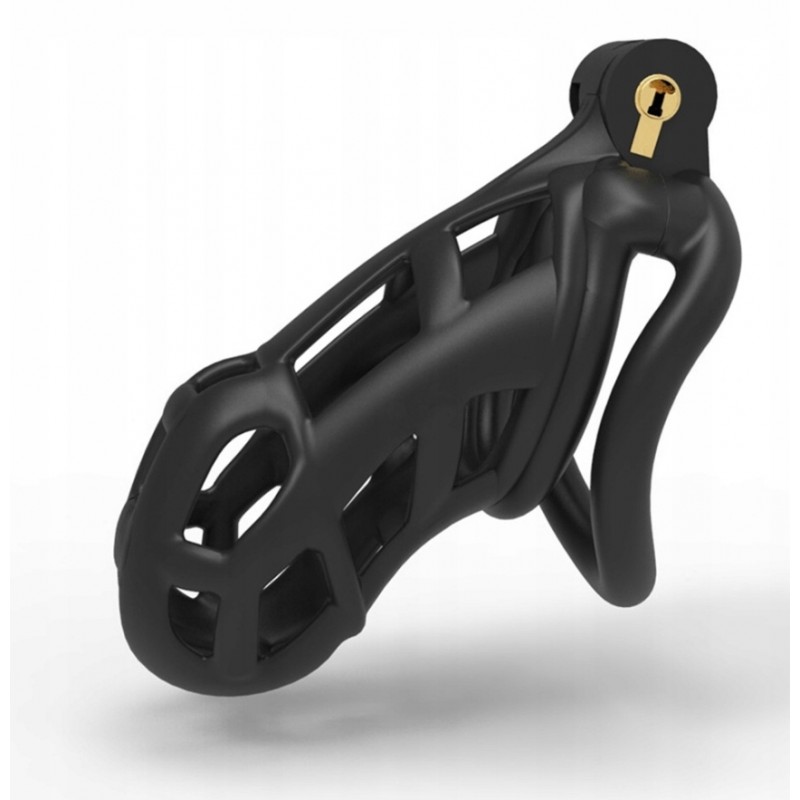 КЛІТКА ДЛЯ ПЕНІСА ПОЯС ЧЕСНОТИ ІЗ ЗАСТІБКОЮ НА КЛЮЧ БДСМ CHASTITY КЕЙДЖ L