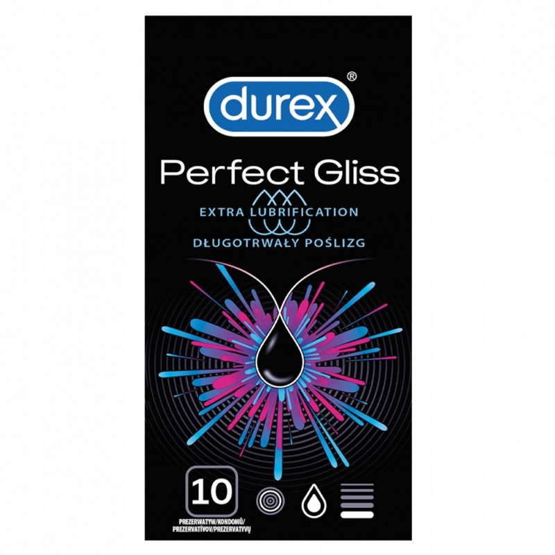 Презервативи DUREX PERFECT GLISS 10 шт. для анального сексу, ковзкі