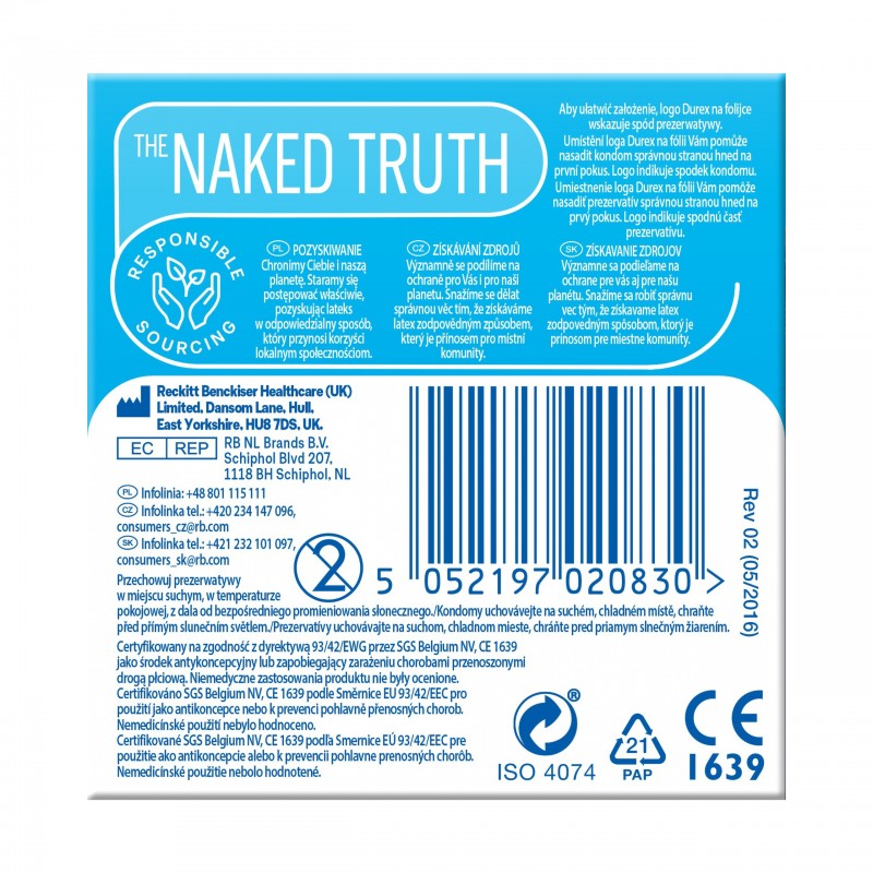 Класичні презервативи Durex 3 шт.