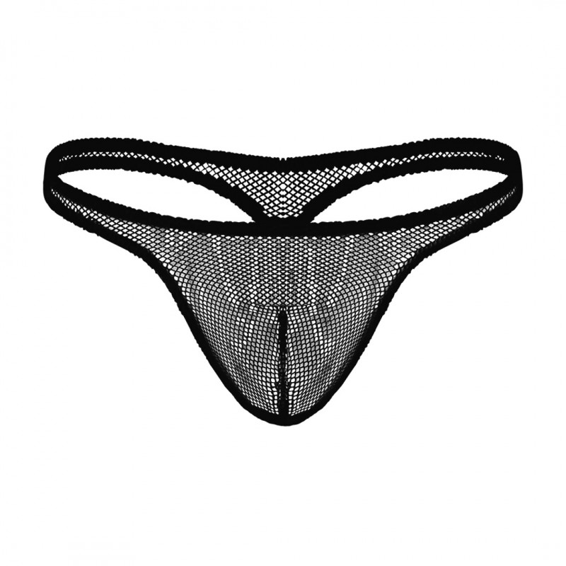 Male Power Stretch Lace Stringi Бонг мереживні чорні S/M
