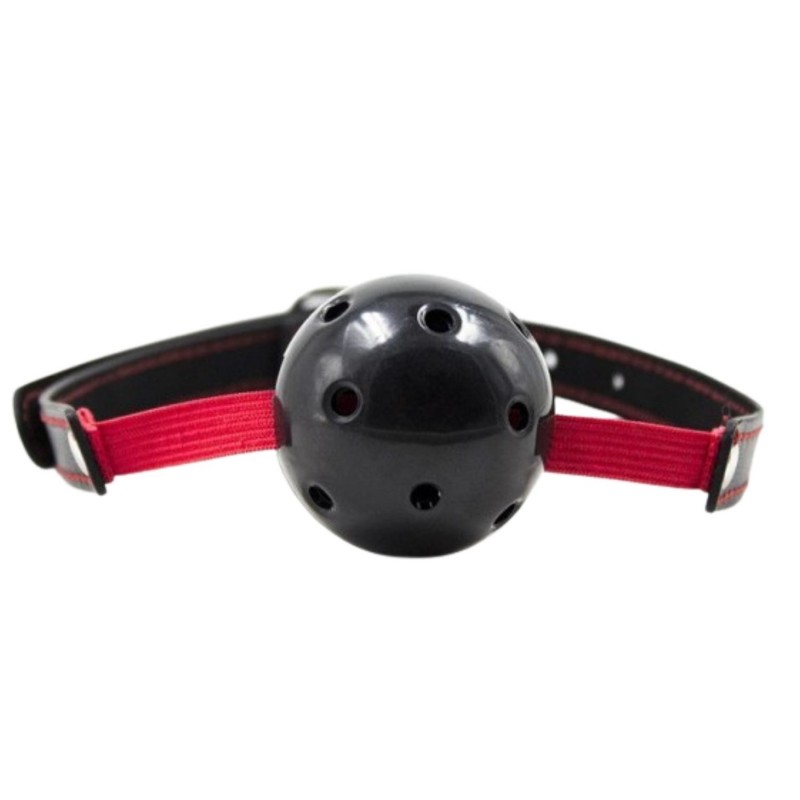 Кляп з діркою Boss of toys чорна екологічна шкіра